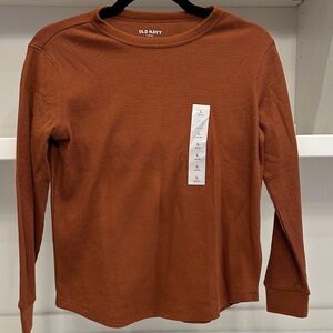Old Navy Terracotta kids size 10-12 Waffle Knit Top. New with tag